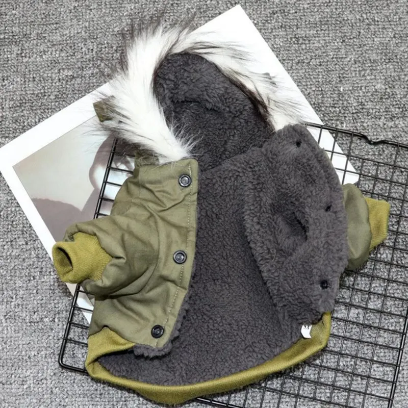 Dog Clothes Winter Puppy Pet Dog Coat Jacket For Small Medium Dogs Thicken Warm Hoodie Jacket - Image 3