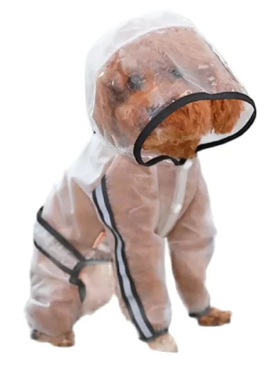 Dog Raincoat Dog Clothes Transparent Raincoat Light Waterproof Coat for Dogs Pet Cloak Small Dogs Cat Chihuahua Teddy Jumpsuit