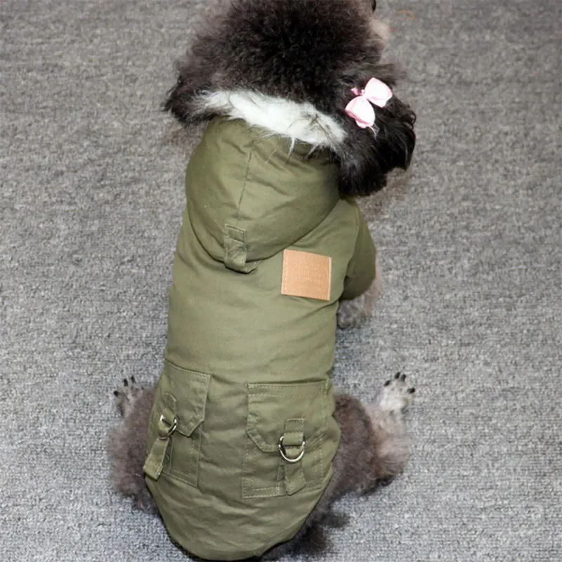 Dog Clothes Winter Puppy Pet Dog Coat Jacket For Small Medium Dogs Thicken Warm Hoodie Jacket - Image 4