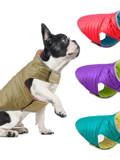 Double Sided Dog Coat Winter Warm Pet Dog Clothes For Small Medium Dogs Vest Chihuahua Clothing Soft Puppy Costumes