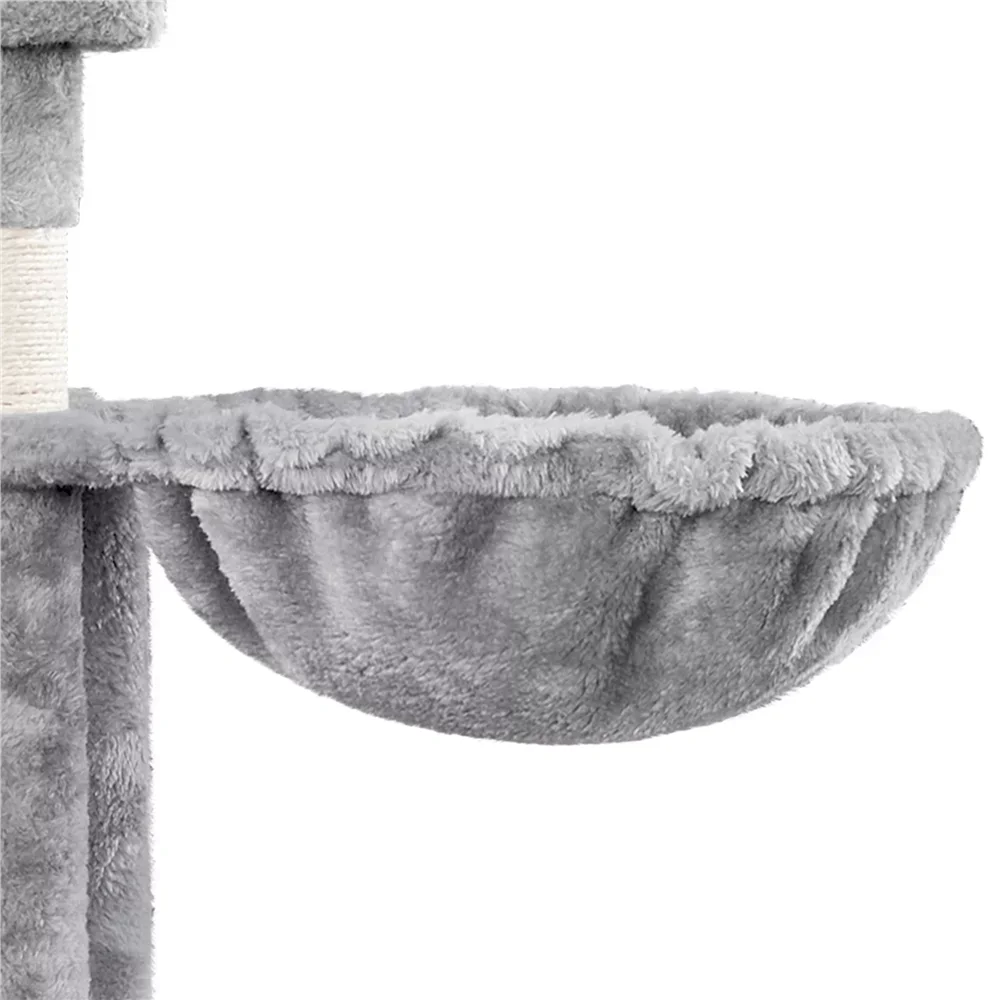 SmileMart 67'' H Multi-Level Cat Tree Cat Tower Condos,Cat Supplies,Cat Climbing Frame,Cat Toys,So That Cats Can Play Happily - Image 6