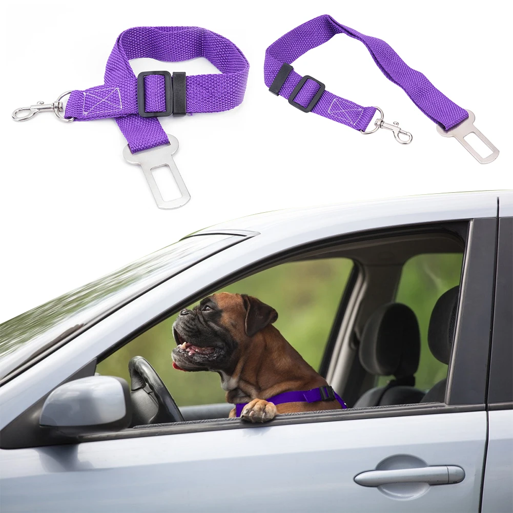 Pet Dog Safety Belt Adjustable Leash Vehicle Seat Belt Pet Lever Traction Dog Collars Harness Lead Clip Puppy Pet Supplies - Image 3