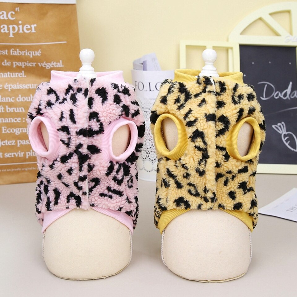 Fleece Leopard Print Vest - Image 2