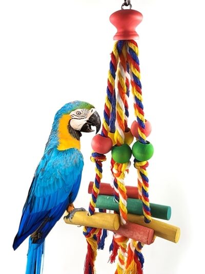 Colorful Parrot Toy Cotton Rope