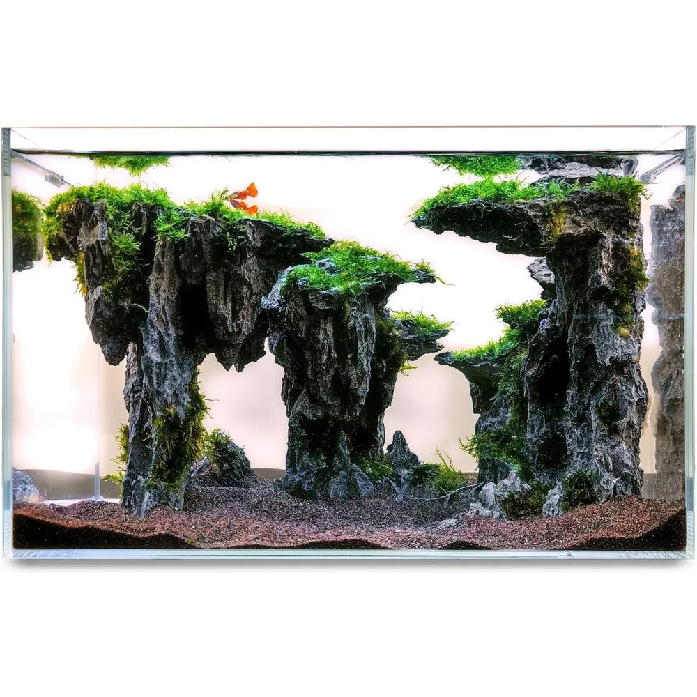 Aquarium Decoration Fish Tank Decorated With Rocks. Aquarium Decoration Model Aquatic Pet Supplies Products - Image 2