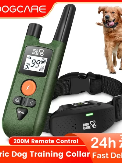 DOGCARE TC05 Digital Dog Training Collar Waterproof Rechargeable Remote Control Anti-Bark Pet Stop Shock Collar Electric Shocker