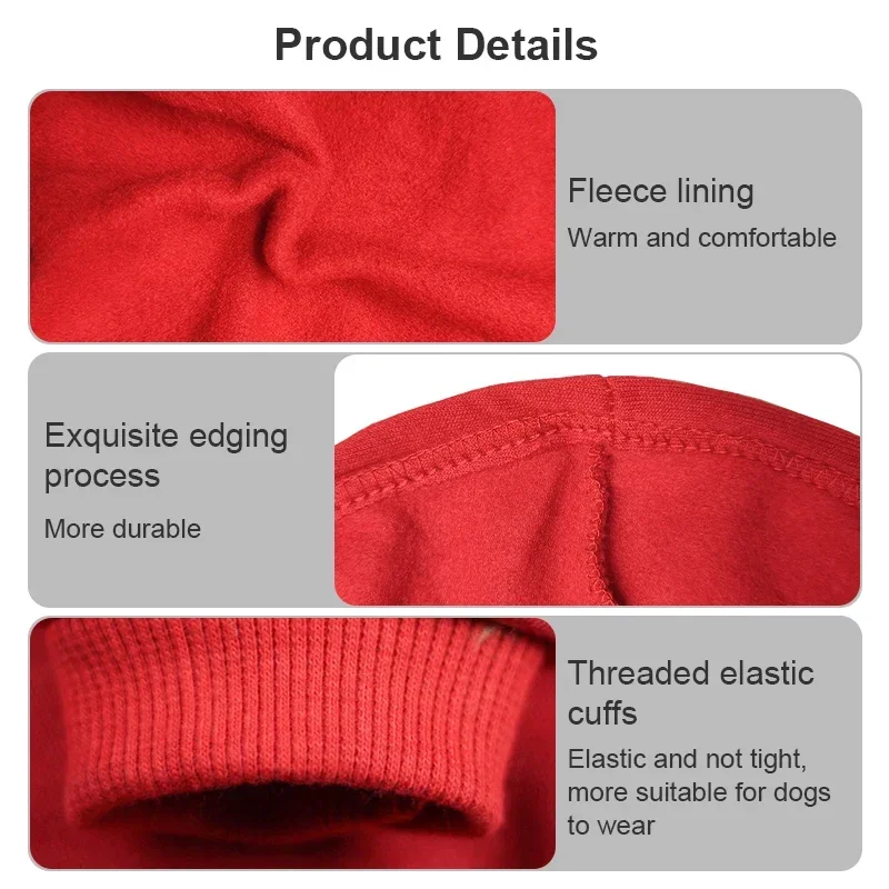 New Pet Dog Clothes Fleece Warm Sweatshirt Jacket Dogs Hoodies Small Medium Large Dogs Husky Labrador Dogs Clothes Pet Costume - Image 5