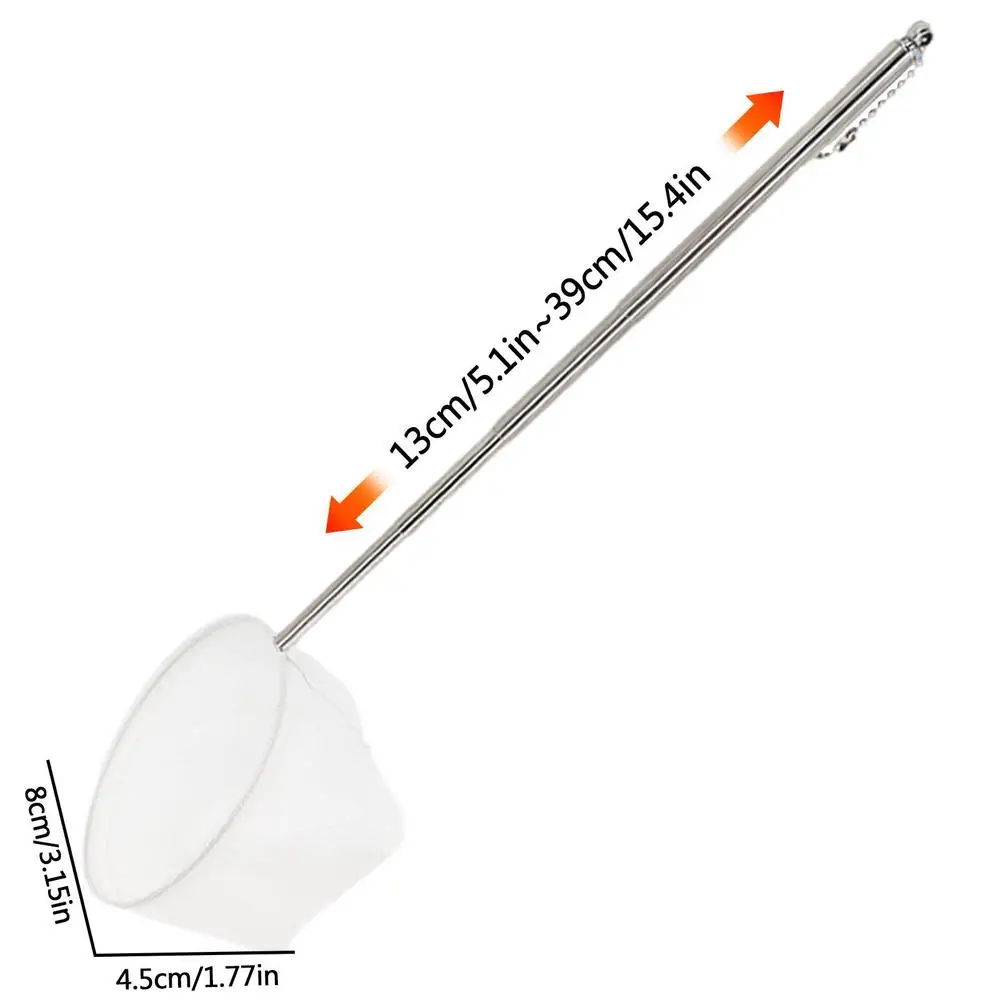 Fish Net Aquarium Cleaning Retractable 3D Stainless Steel Pocket Shrimp Catching Fish Tank Cleaning Net For Small Pond And Pool - Image 9