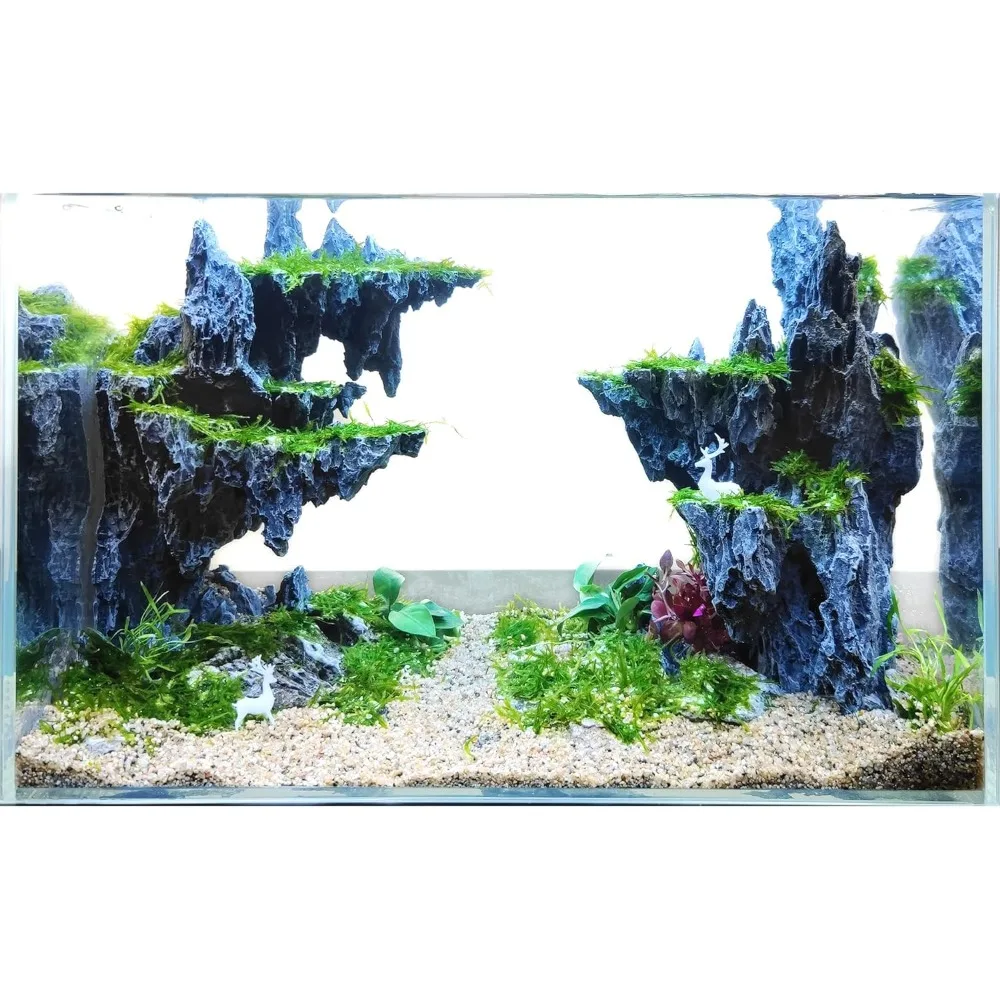 Aquarium Decoration Fish Tank Decorated With Rocks. Aquarium Decoration Model Aquatic Pet Supplies Products