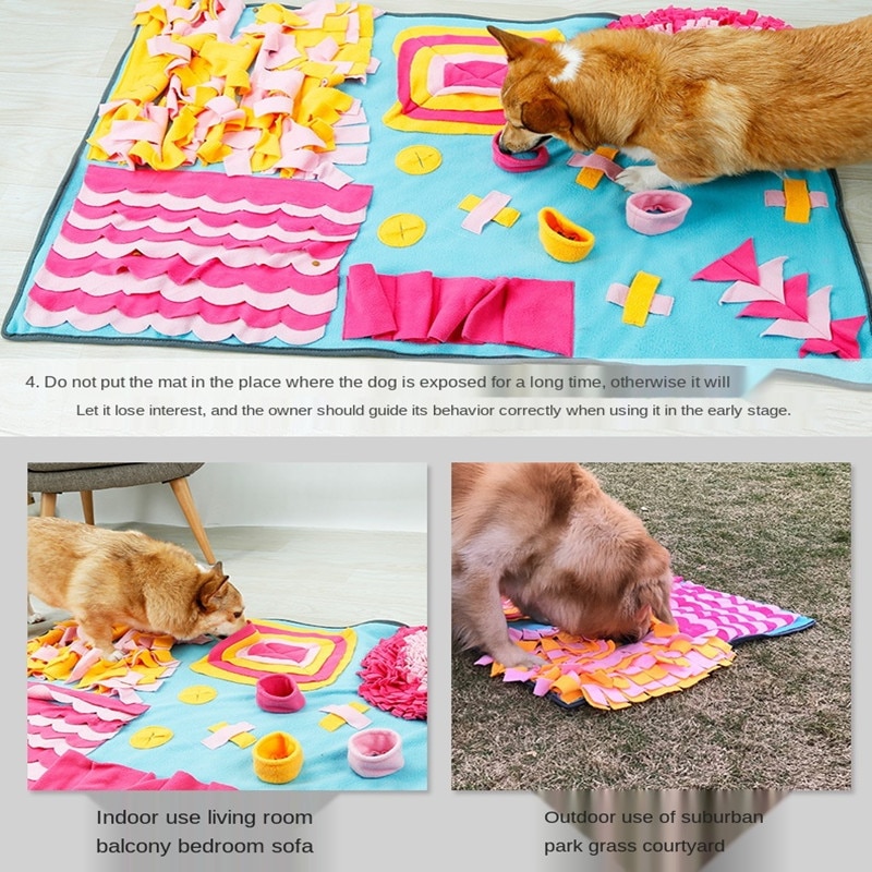 Dogs Snuffle Mat Pet Leak Food Anti Choking Mat Cat Dog Training Blanket Nose Work Toy Pet Slowing Feeding Intelligence Mat - Image 13