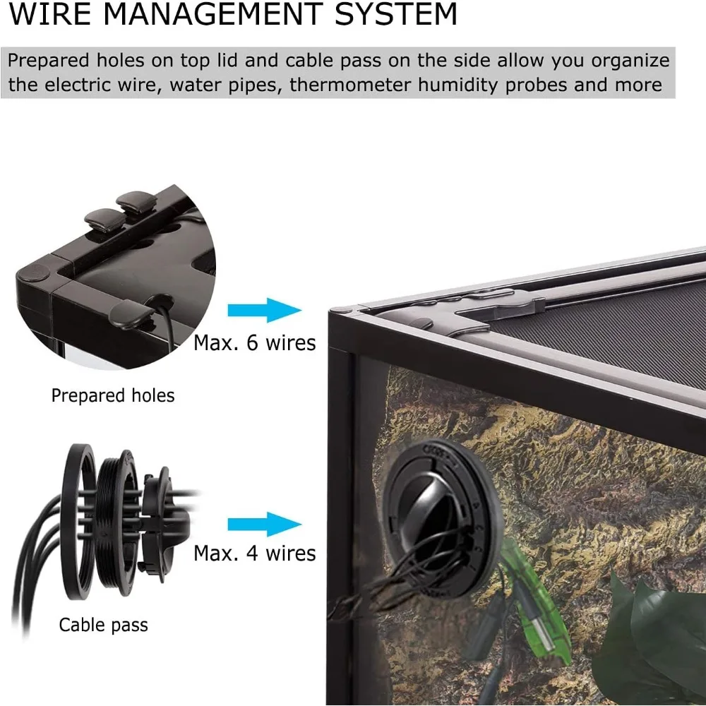 Tempered Glass 40 Gallon Reptile Tank - Image 4