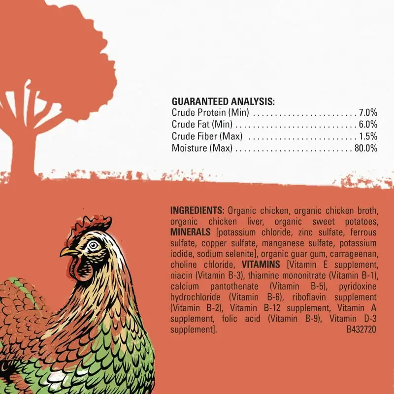 Organic Wet Dog Food Chicken Sweet Potato, 13 oz Cans (12 Pack) - Image 5