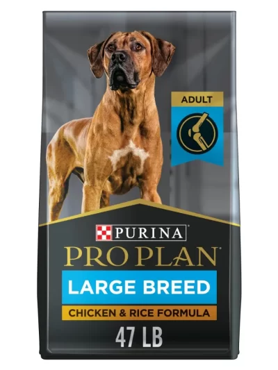Purina Pro Plan Dry Dog Food for Large Adult Dogs High Protein, Real Chicken & Rice, 47 lb Bag