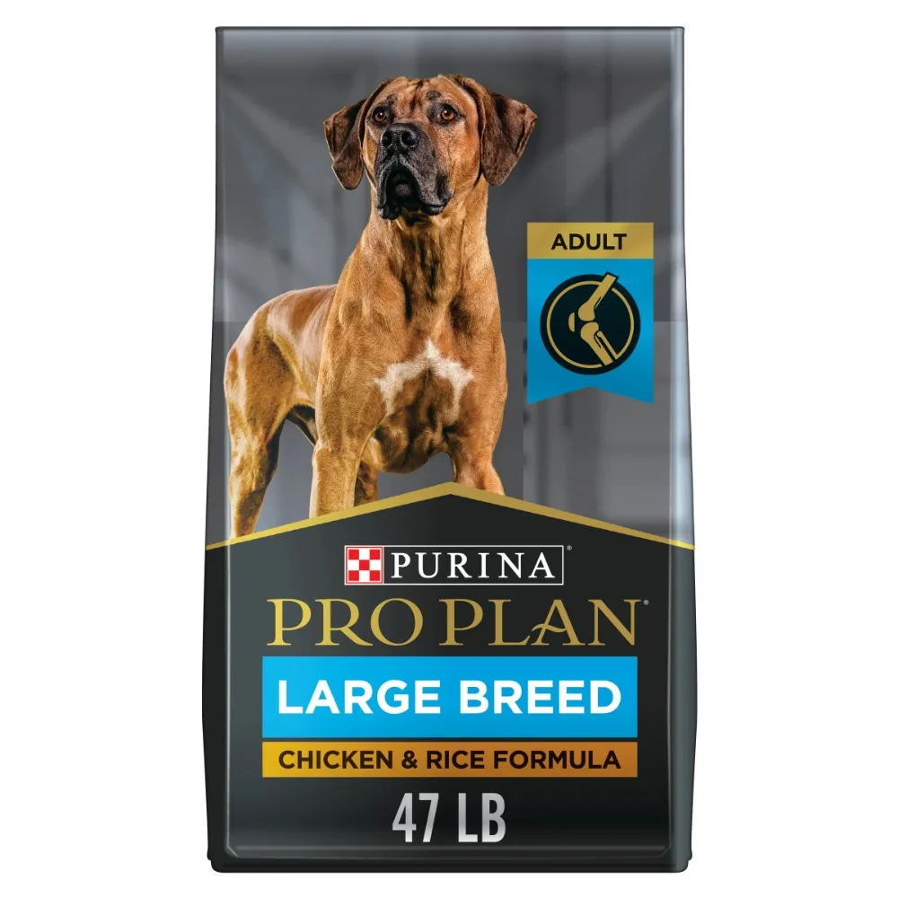 Purina Pro Plan Dry Dog Food for Large Adult Dogs High Protein, Real Chicken & Rice, 47 lb Bag