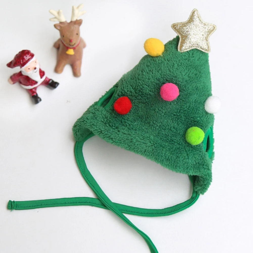 Adorable Pet Christmas Tree Pom-Pom Hat - Image 5