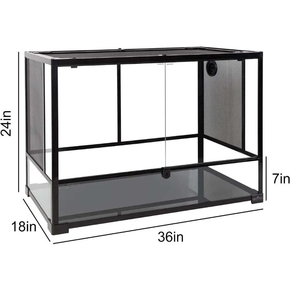 Crystal Double Hinge Door Terrarium With Screen Ventilation - Image 2
