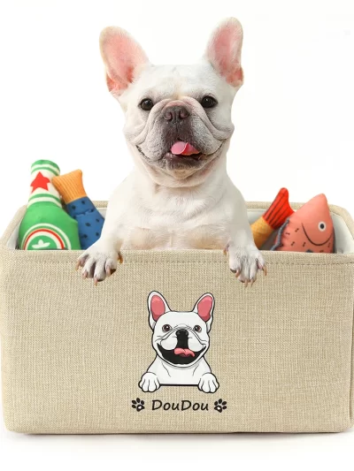 Personalized Dog Toy Basket