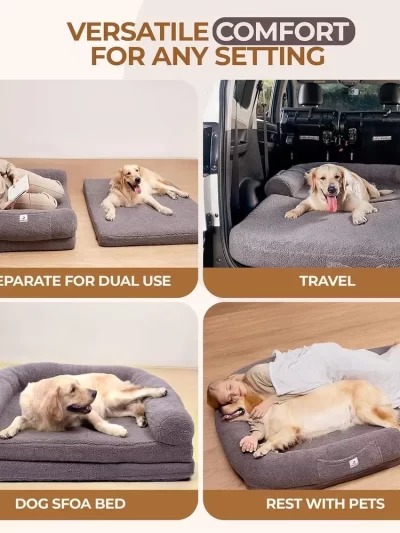 Foldable, Waterproof, Orthopedic Human Adult Dog Bed