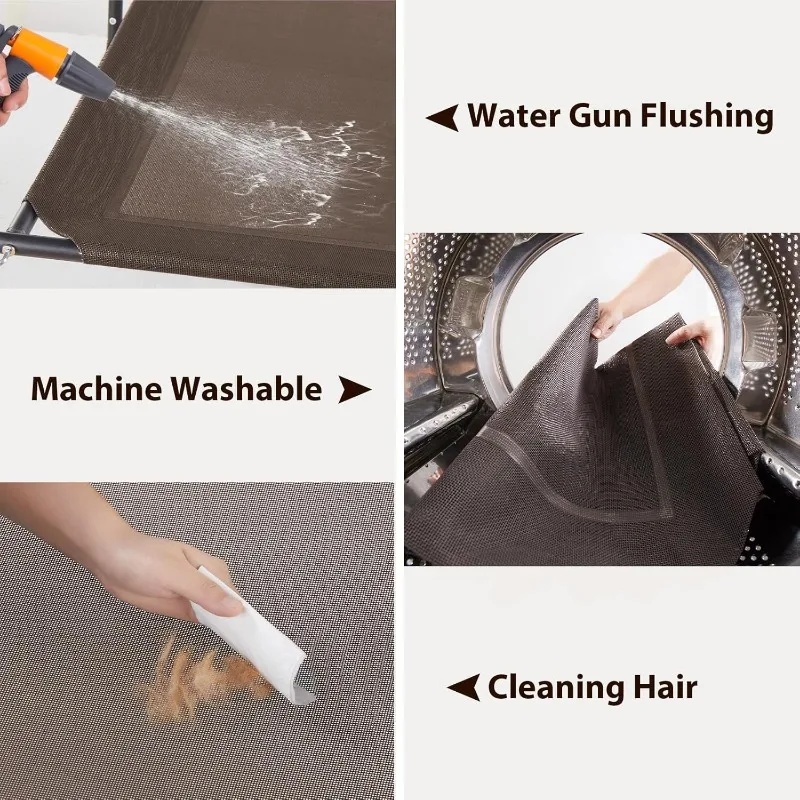 Large Elevated Cooling Dog Bed,Raised Dog Cots Beds for Large Dogs,Chew Proof Portable Cooling Pet Cot Skid - Image 6