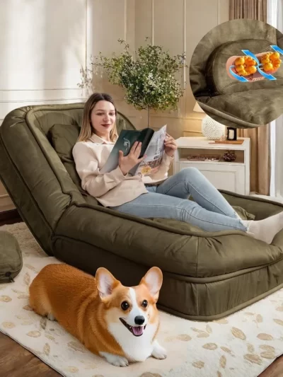 Human Dog Bed-Lazy Sofa Chair with Massage Pillow