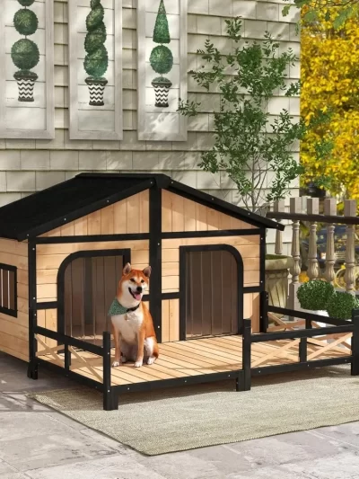 Double Outdoor Dog House