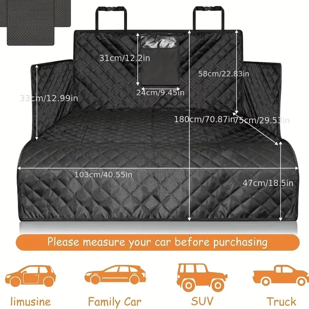 Dog Carrier Wear-resistant Dog Car Seat Cover For SUV Waterproof Portable Durable Liner Cover Protects Vehicle Easy To Install - Image 4