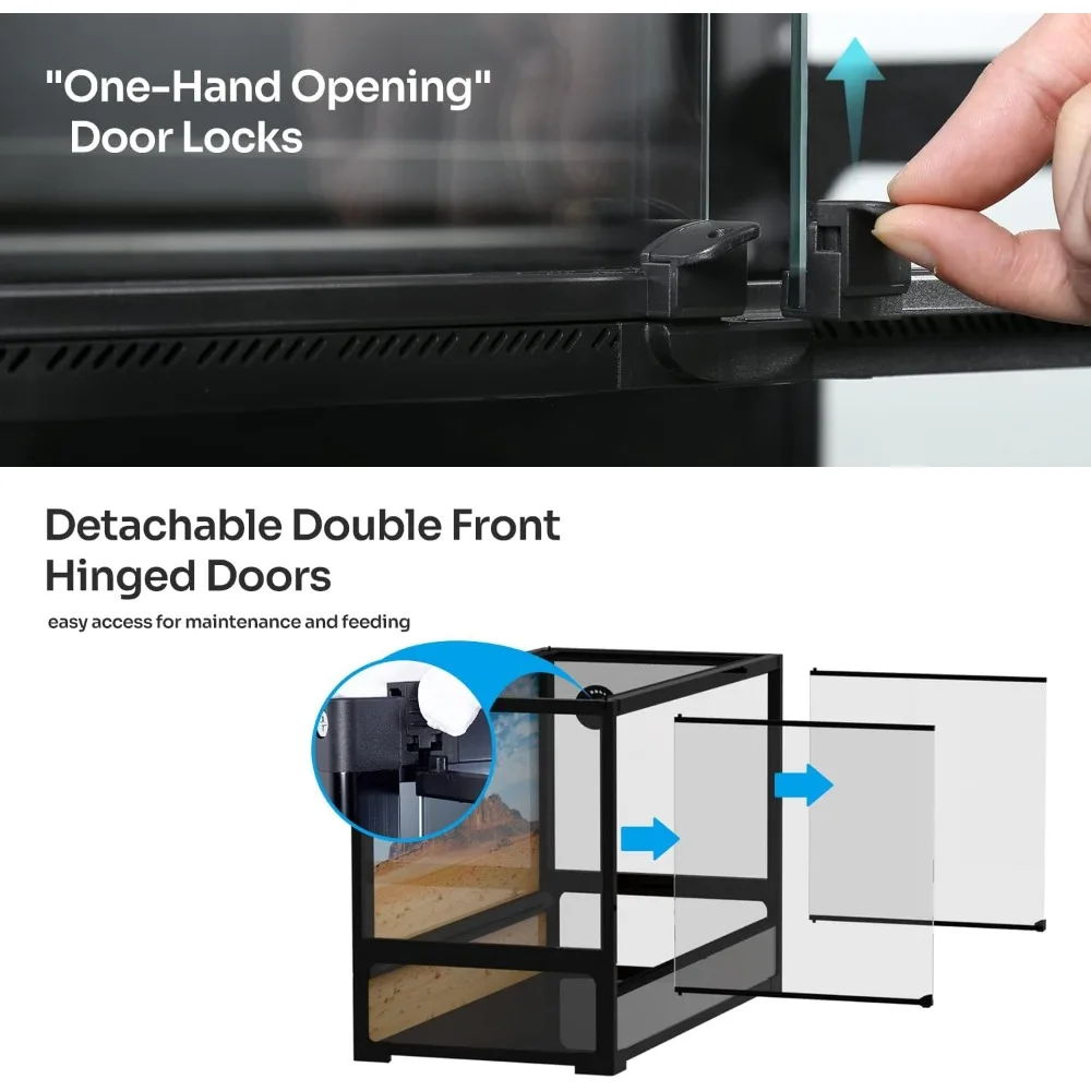 50 Gallon Tempered Glass Terrarium for Reptiles - Image 3