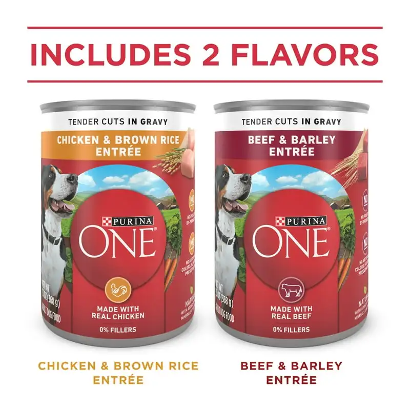 Beef & Chicken Wet Dog Food Variety Pack,13 oz Can (6 Pack) - Image 4