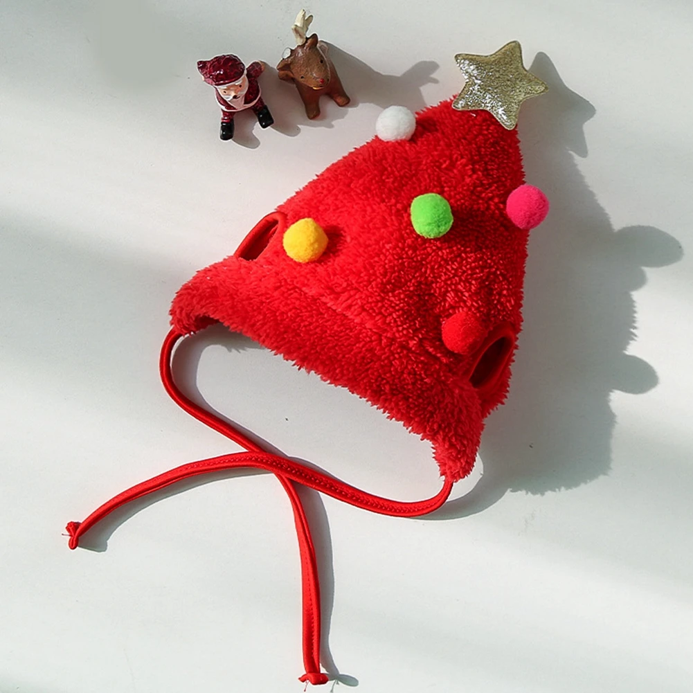 Adorable Pet Christmas Tree Pom-Pom Hat - Image 4