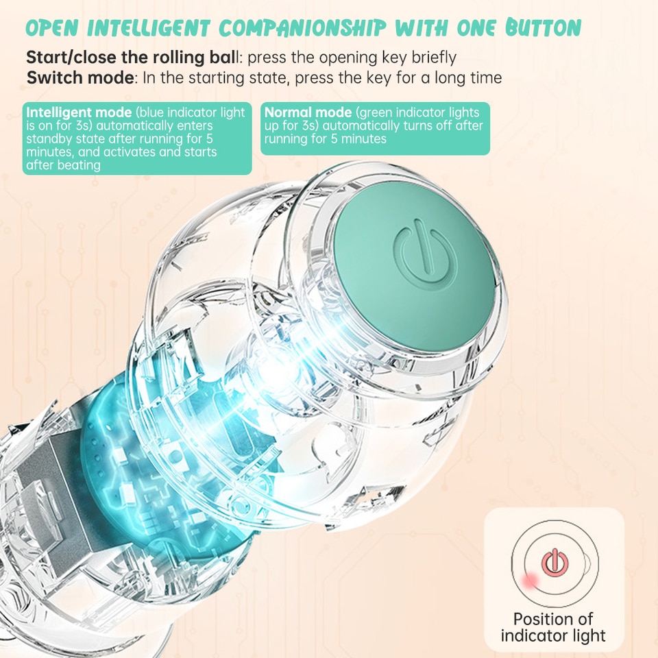 Smart Cat Toys Electric Cat Ball Automatic Rolling Ball Cat Interactive Toys - Image 3