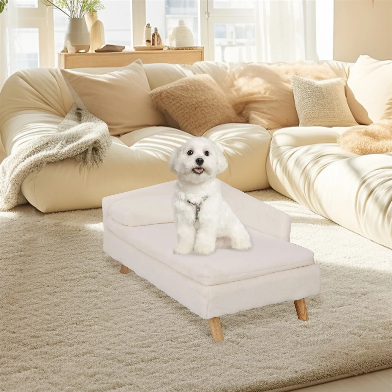 Nordic Pet Stool Bed with Cozy Pad - Image 2