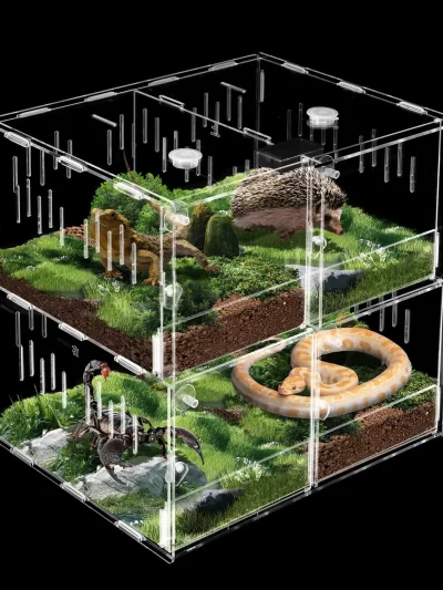 4 Grids Acrylic Pet Reptile Breeding Box