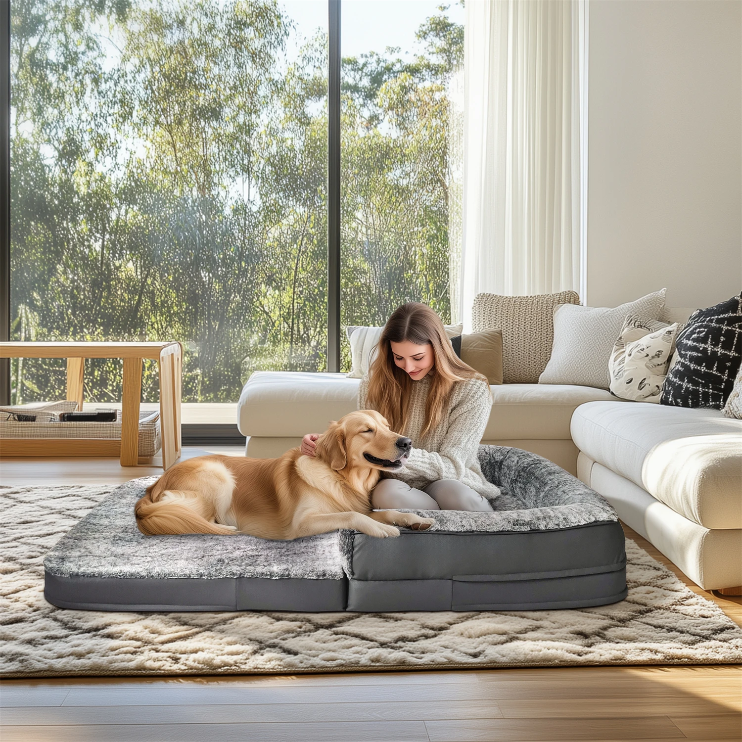 Calming Orthopedic Bed for Adults and Pets