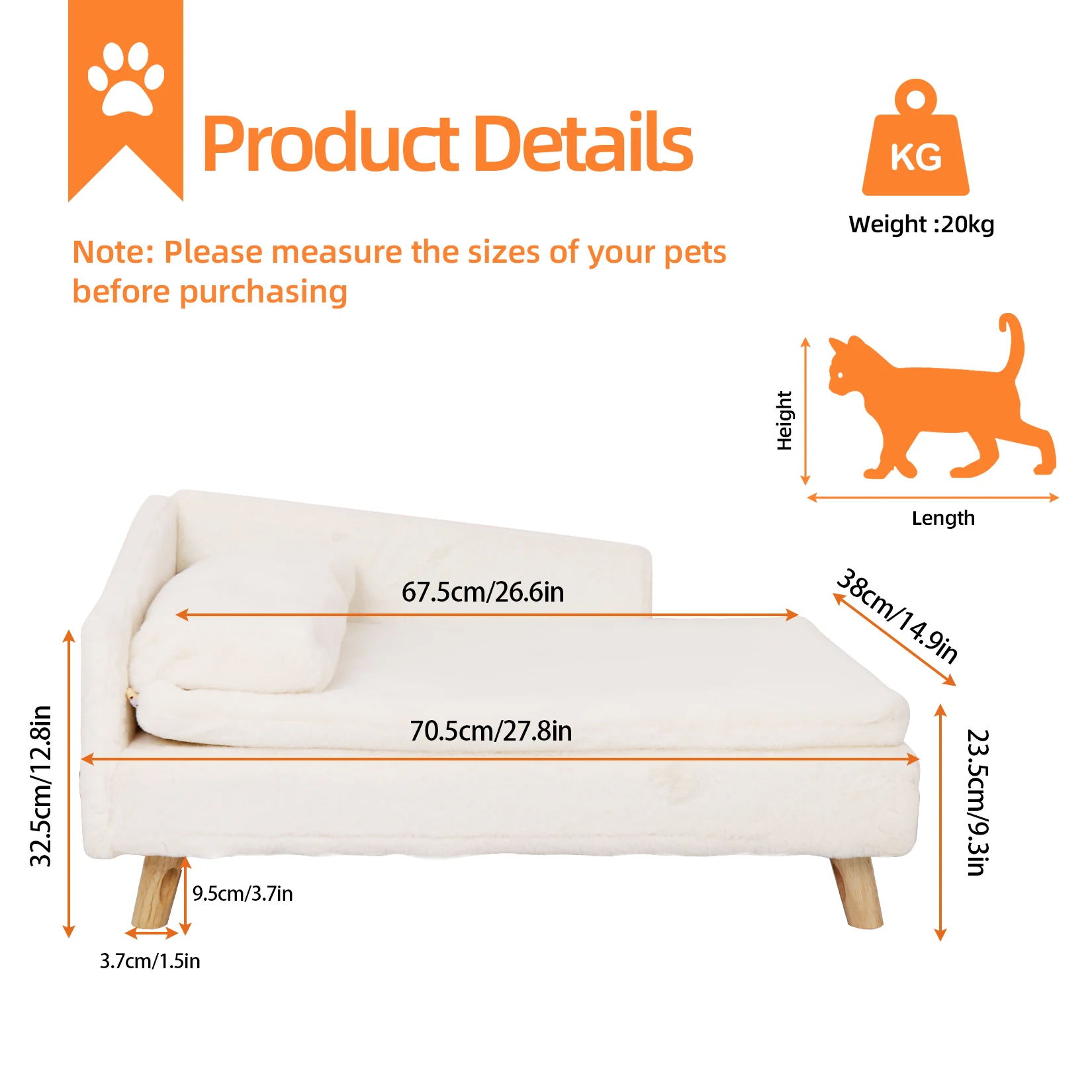 Nordic Pet Stool Bed with Cozy Pad - Image 5