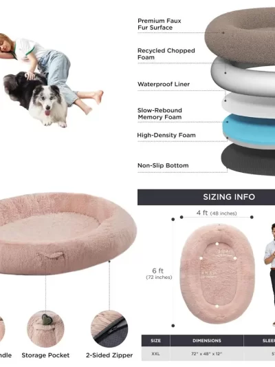 Large Orthopedic Dog Bed for Adults