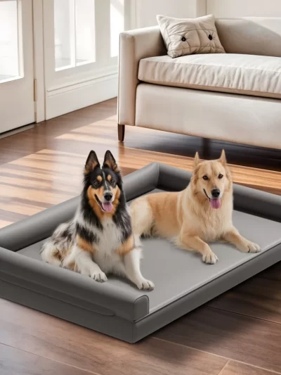 Orthopedic Leather Pet Dog Bed Sofa