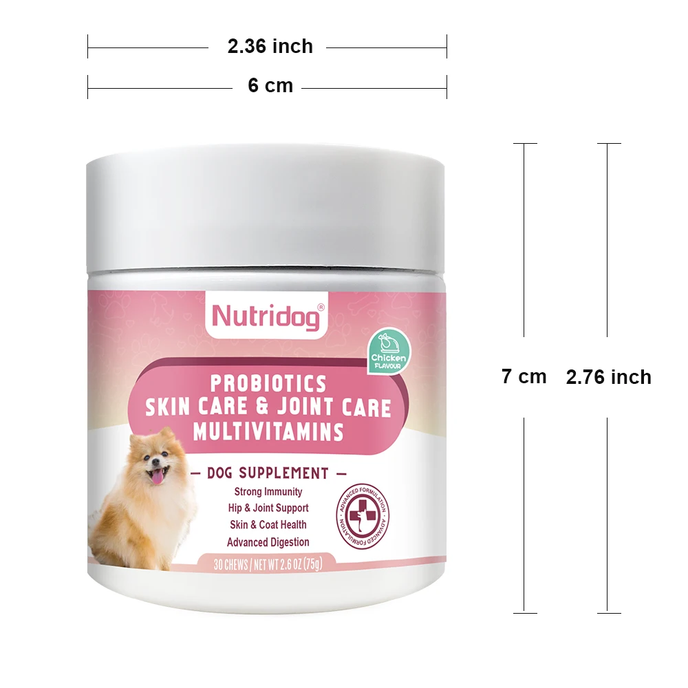 NUTRIDOG Dog Multivitamin Chews Probiotics - Image 2