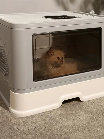 Large Hooded Cat Litter Box