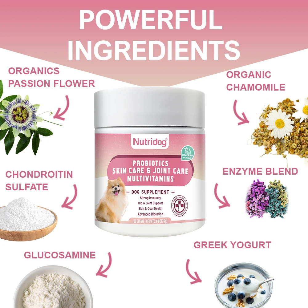 NUTRIDOG Dog Multivitamin Chews Probiotics - Image 4
