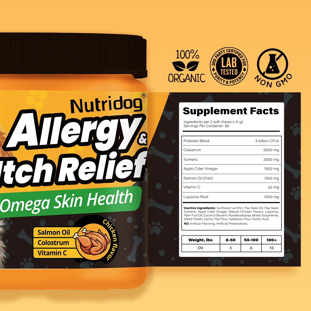 NUTRIDOG Dog Allergy Itch Relief Chews - Image 3