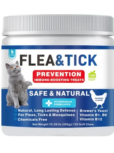 【120 Chews】Cat Flea&Tick Control Chewables