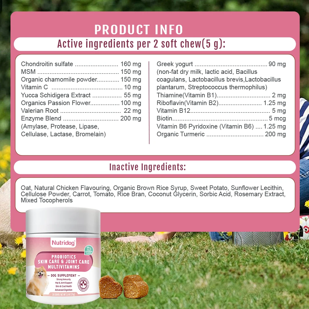 NUTRIDOG Dog Multivitamin Chews Probiotics - Image 3