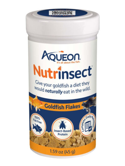 Aqueon Nutrinsect FishFree Fish Food Goldfish Flakes, 1ea/1.59 oz