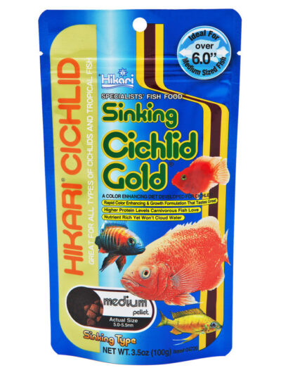 Hikari USA Cichlid Gold Sinking Pellets Fish Food 1ea/3.5 oz, MD