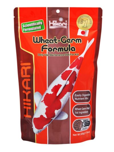 Hikari USA WheatGerm Floating Pellet Fish Food for Koi, Goldfish and Other Pond Fishes 1ea/17.6 oz, Mini