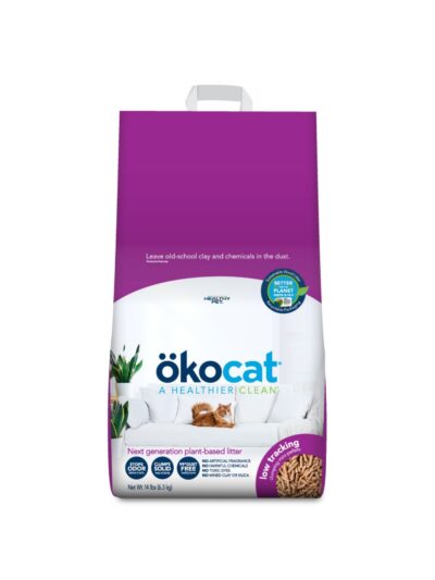 Okocat Litter Low Tracking Clumping Wood Cat Litter 1ea/14 lb