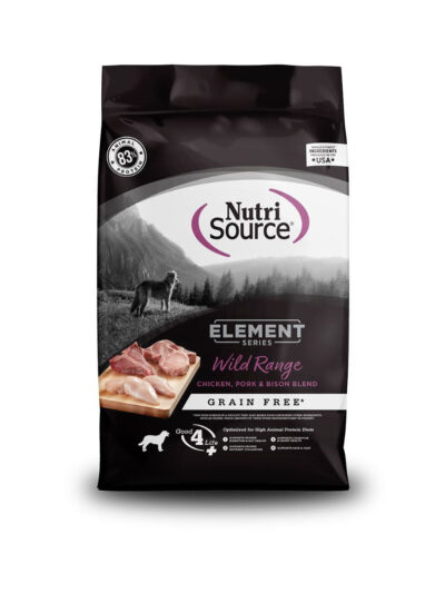 NutriSource Element Series Grain Free Dry Dog Food Wild Range 12lb