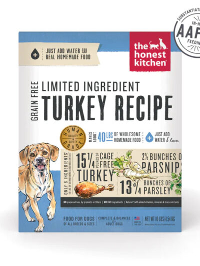 The Honest Kitchen Dog Limited Ingredient Grain Free Turkey 10 Lbs. Box