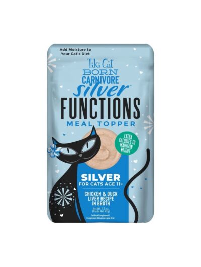 Tiki Pet Cat Born Carnivore Topper Silver 1.5oz. (Case of 12)