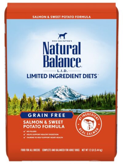Natural Balance Pet Foods Limited Ingredient Grain Free Dry Dog Food Salmon & Sweet Potato 24lb